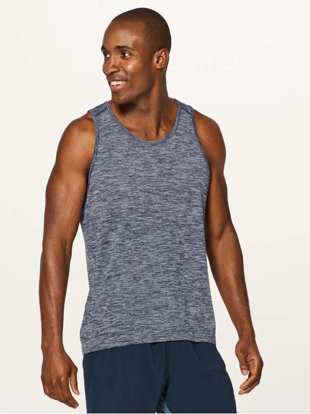 Lululemon Metal Vent Tech Surge Tank Deep Navy/White Size M